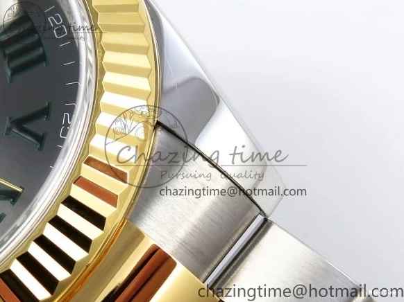 MiroTime 0131 DateJust 41 126333 Clean 1:1 Best Edition 904L Steel Gray Dial Green Roman Marker on SS YG Oyster Bracelet VR Popular 1564